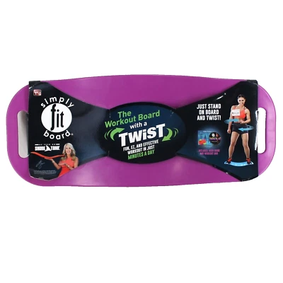 Simply Fit Board Balance Workout Fitness 如鲨鱼背心所示紫色带CD — 第 1/4 张图片