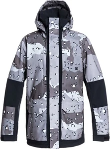 DC Command Shell Snowboard Jacket Men's Medium Chocolate Chip Greyscale Camo New - Picture 1 of 2