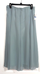 Alex Evenings Chiffon A-Line Maxi Skirt size XL NWT Pull-on Elastic Waist