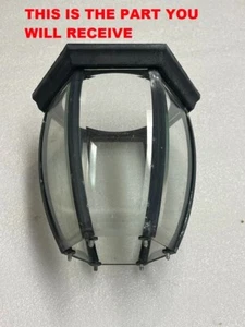 PARTS - USED Heath Zenith HZ-4192-BK Six-Sided Aluminum Lantern Black Wall Light - Picture 1 of 12