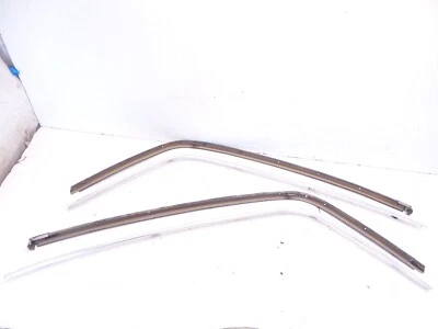 70-81 Camaro Firebird Chrome Side Window Tracks Weather Seal Trim and Drip Rails - Image 1 of 4