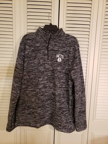 Brooklyn Nets NBA Ultra Game 1/4 Zip Pullover Fleece Mens Size Large Cover