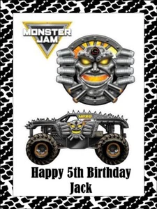 Monster Trucks Max Destruction Edible Cake Topper Icing Decorations (4 Sizes) - Picture 1 of 8