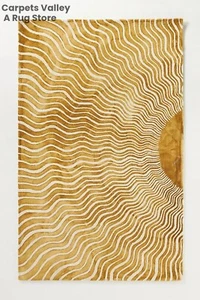 Sun Ray Hand-Tufted Wool Handmade Area Rug Carpet for Home, Living, Bedroom - Picture 1 of 6