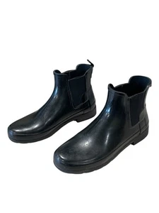 Hunter Refined Slim Fit Chelsea Boots Women's Size 8 Rain Boots Fisherman Core - Picture 1 of 10