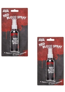 2 x Red Blood Spray Perfect For Vampire Fancy Dress And Much More Easy To Apply - Picture 1 of 7