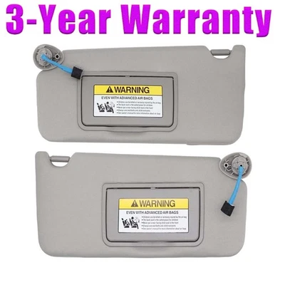 Pair Gray Sun Visor w/ Light & Mirror For Honda Accord 2008-2017 83280-TA5-A51ZA - Imagem 1 de 4