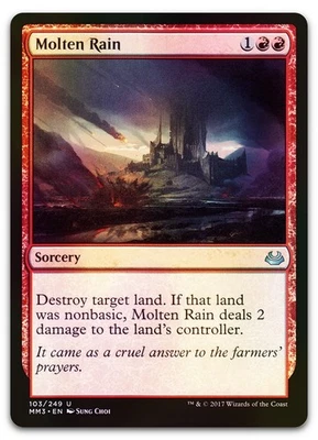 Molten Rain #103 (Foil) (NM) Modern Masters 2017 MM3 Magic MTG - Image 1 of 2