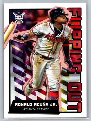 2020 Topps Big League #FO-2 Ronald Acuña Jr. Flipping Out Atlanta Braves E29 - Image 1 of 2