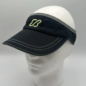 Eddie Bauer Visor Black Gray Adjustable Hook And Loop Embroidered Golf Hat - Picture 1 of 15