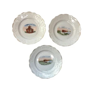 3 antike Erinnerungsteller Eastport ME Made in Germany Mautbrücke Sonderhaus - Bild 1 von 8