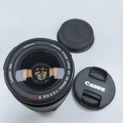 Canon EF 28-80mm f3.5-5.6 V USM Zoom Lens for 70D 80D 90D Rebel T5 T6 T7 Camera - Image 1 of 4