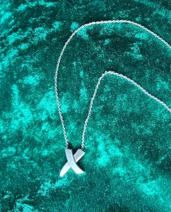 Tiffany & Co. Paloma Picasso Graffiti X Pendant Necklace Silver 925 - Picture 1 of 16