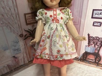 粉色花卉25英寸娃娃衣服适合美国角色涂鸦 — 第 1/4 张图片