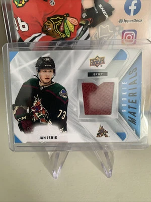 2021/22 UD Series 2 - JAN JENIK ROOKIE MATERIALS #RM-JJ Arizona Coyotes - Image 1 of 2