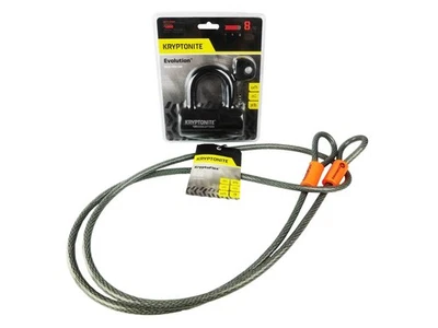 Kryptonite Evolution Series 4 Disc Lock Black and 710 7 ft Looped cable - Image 1 of 4