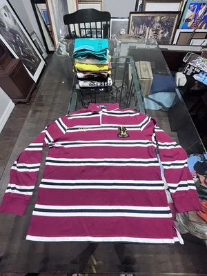 Vintage Polo Ralph Lauren Long Sleeve Rugby Shirt Mens Medium NYC #7 - Image 1 of 4