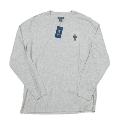 Polo Ralph Lauren Hombre Gris Vacaciones Oso Waffle Tejido Térmico Dormir Camiseta Foto 1 de 3