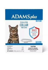 Adams Plus Flea & Tick Collar for Cats, 1 Pack - Picture 1 of 2
