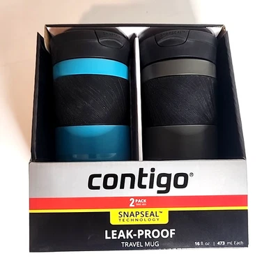 Contigo 16 Oz. SnapSeal Technology Leak Proof  Travel Mug 2-Pack Set  New - Image 1 of 4
