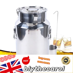 20l Stainless Steel Milk Wine Dairy Farm Beer Wine Making Milk Canister with Lid - Picture 1 of 11