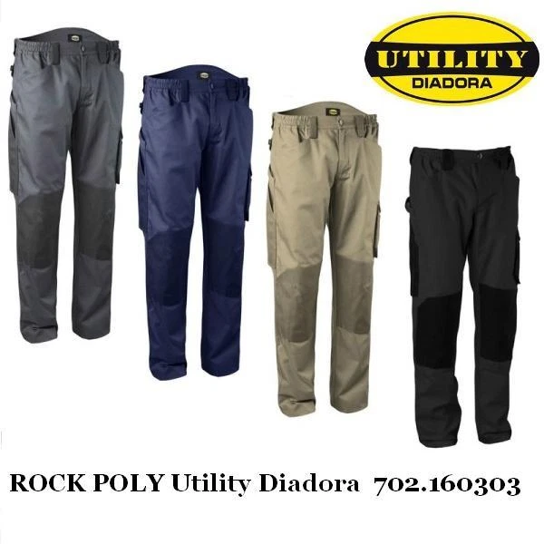 DIADORA UTILITY Pantalone da lavoro con ginocchiere ROCK POLY Utility Diadora 702.160303