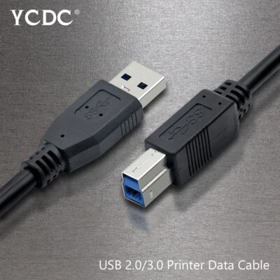 High Speed Printer Cable Data Sync Scanner Cord USB 2.0/3.0 A Male to B Male E2 - Image 1 of 4