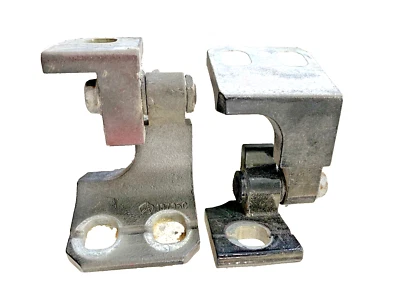 2013-2016 DODGE DART AERO SEDAN FRONT LEFT UPPER & LOWER DOOR HINGE SET OEM GRAY - Image 1 of 4