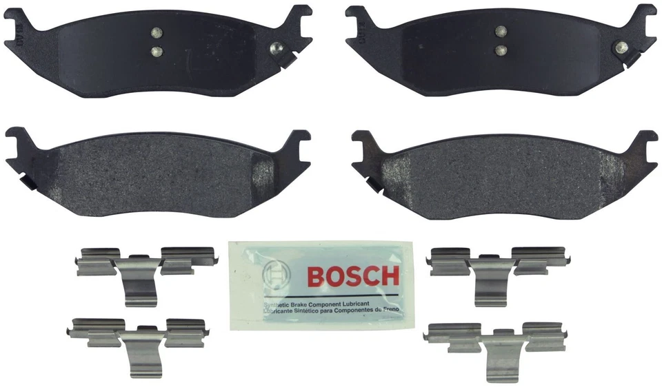 Pastillas de freno de disco traseras azules con herrajes Bosch para Dodge Ram 1500 2002 2005 Foto 1 de 1