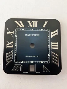 CARTIER SANTOS WSSA0030 BLACK/DARK BLUE AND SILVER ROMAN DIAL - GREAT CONDITION - Picture 1 of 3