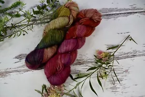 Hand Dyed Hello Parker Knitting Yarn Lace Duo - Picture 1 of 5
