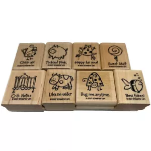 gebraucht Stampin Up! Very Punny Gummistempel-Set, 8-teilig, mit Aufbewahrungskoffer - Bild 1 von 1