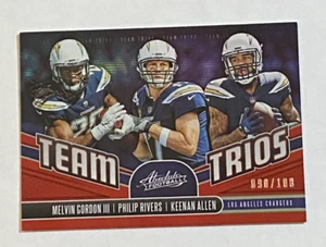 Panini Absolute Team Trios Spectrum 2019 rojo #TT-CH Gordon, Rivers, Allen/100 - Imagen 1 de 2