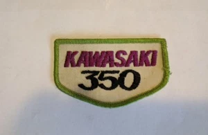 Vintage Kawasaki 350 Motorcycle 3.25" x 2" Embroidered Sew On Patch (DCL1) - Picture 1 of 2