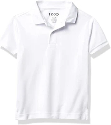 IZOD WHITE Boy's School Uniform Short Sleeve Polo Shirt, US 2T - Image 1 of 3
