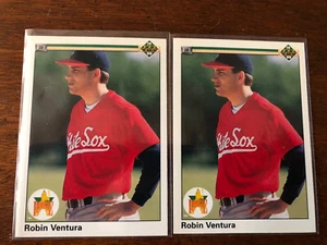 (2) ROBIN VENTURA 1990 UPPER DECK ROOKIE CARD #21 FREE SHIPPING - Bild 1 von 2
