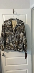 Fuda International 100% Silk Animal Print Jacket ~ Women's SZ XL Maximalist NWT - Picture 1 of 13