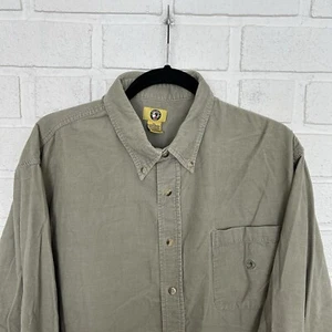 Vintage Duck Head Corduroy Button Up Shirt Mens XL Sage Green Long Sleeve - Picture 1 of 7