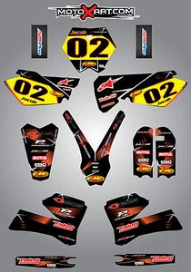 Custom graphics kit for KTM 85 2006 - 2012 BARBED Style stickers decals - Picture 1 of 1