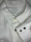 Lucky Brand 100 % lin blanc hommes perles occidentales boutonnées XL manches longues