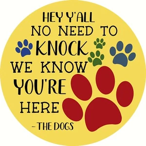 Keine Notwendigkeit zu klopfen wiederverwendbare Mylar Schablone DIY SCHILD TÜRHÄNGER #10779 - Bild 1 von 1