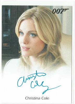 James Bond Archives Autograph Card Christina Cole as Club Receptionist - Image 1 of 2