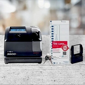 Sistema orologio con scheda punzone piramide nero 3600SS | veloce S/H - Foto 1 di 7