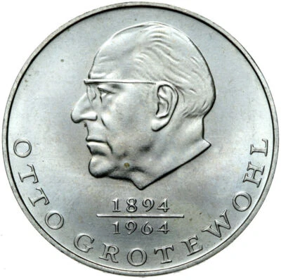 Commemorative coin Germany GDR - 20 Mark 1973 A - Otto Grotewohl 1894-1964 - UNC - Image 1 of 2