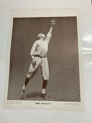 1910-57 M114 Baseball magazine photo 1921 Mike McNally New York Yankees Awesome - Image 1 of 4