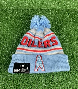 Houston Oilers NFL New Era Offical On Firld Sideline Retro HISTORIC Beanie Hat - Picture 1 of 5