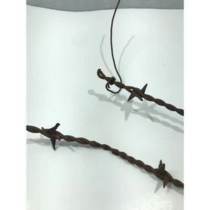 Antique barbed wire, 1878 HB Scutt, H plate wire, 2 piece lot, 10"-12" - Picture 1 of 10