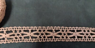 Antike Spitze Baumwolle Gebrochenes Weiß Meterware Breite 20 MM - Bild 1 von 3