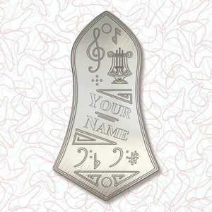 Mono-Plak Historic Gibson-Sized Truss Rod Cover -USA! Custom Engraving - Nickel - Picture 1 of 7