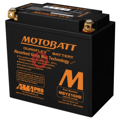 Batterie Motobatt MBYZ16HD 16,5AH Piaggio MP3 300 Yourban LT ERL/Sport 2011-2013 - Photo 1/3
